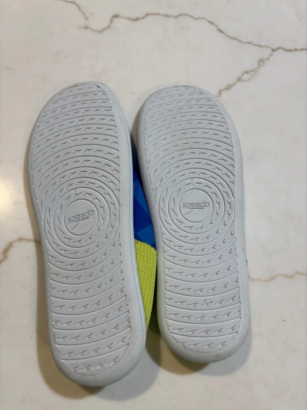 Speedo Junior Bootie Electric Checker Water Shoes Blue Lime M 2-3
